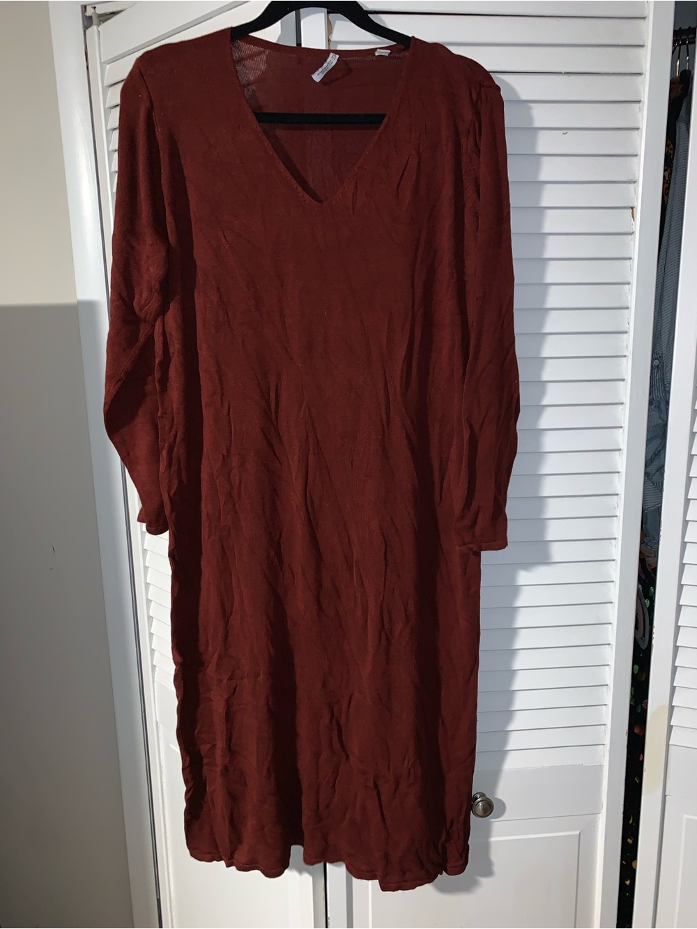 Capsule Plus Size Women’s Long Sleeve V-Neck Sweater Dress